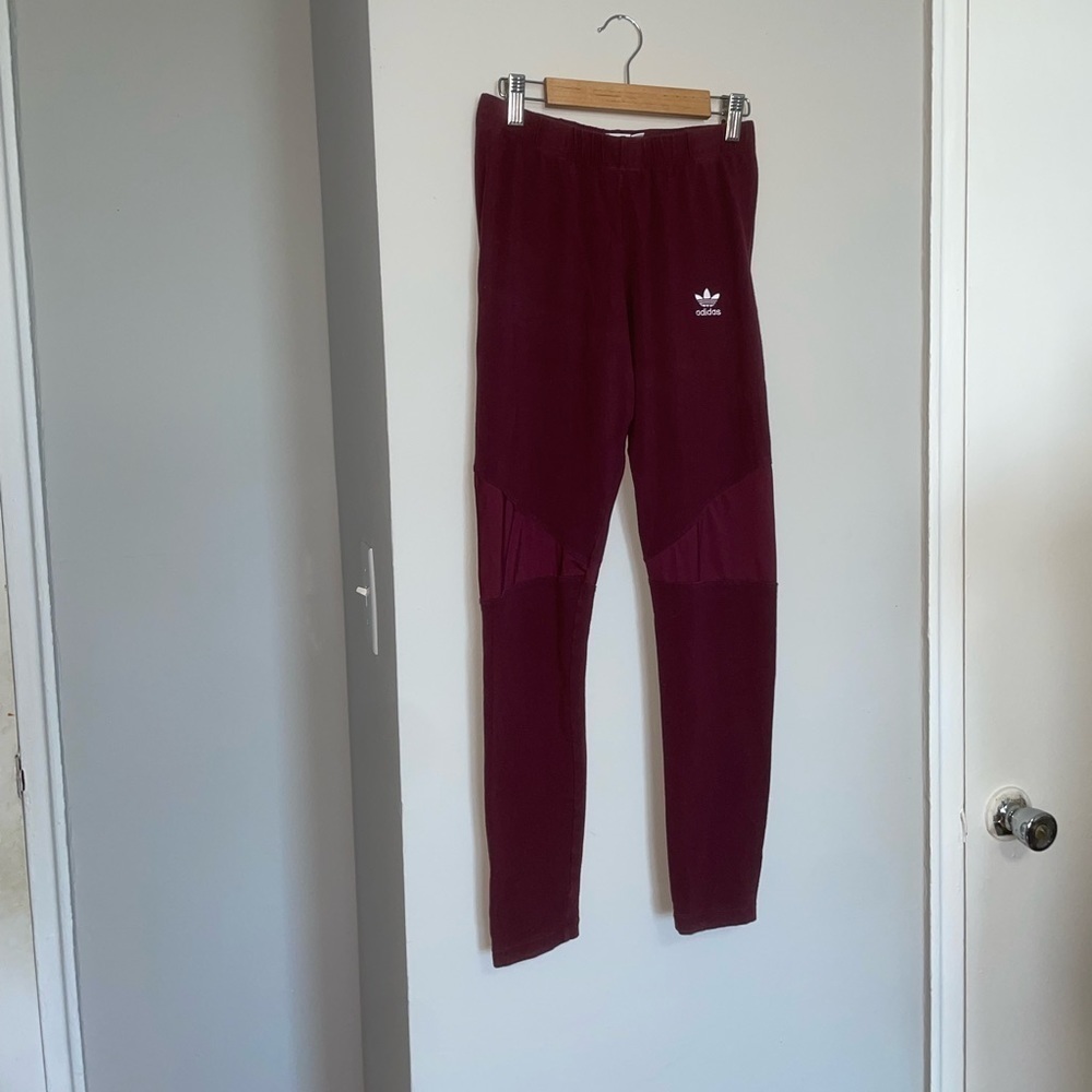Adidas Burgundy Gym Pants - Picture 11 of 11